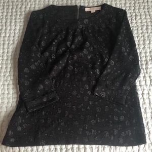 Black sparkle dot LOFT top